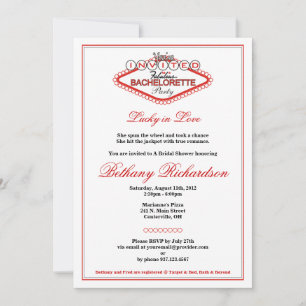 Los Vegas Bachelorette Party-inbjudan Inbjudningar