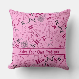 lösa dina egna problem matematik för modern rosa kudde