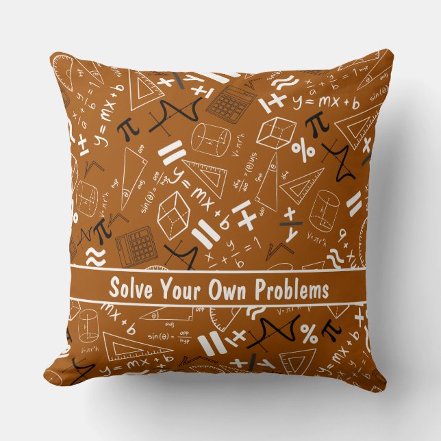 lösa dina egna problem matematik, rustik brun kudde (Framsida)