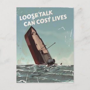 Lösa samtalskostnadsliv WW2 Poster Vykort
