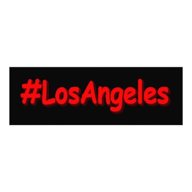 "#LosAngeles" Cute Design. Köp nu Fototryck (Framsidan)
