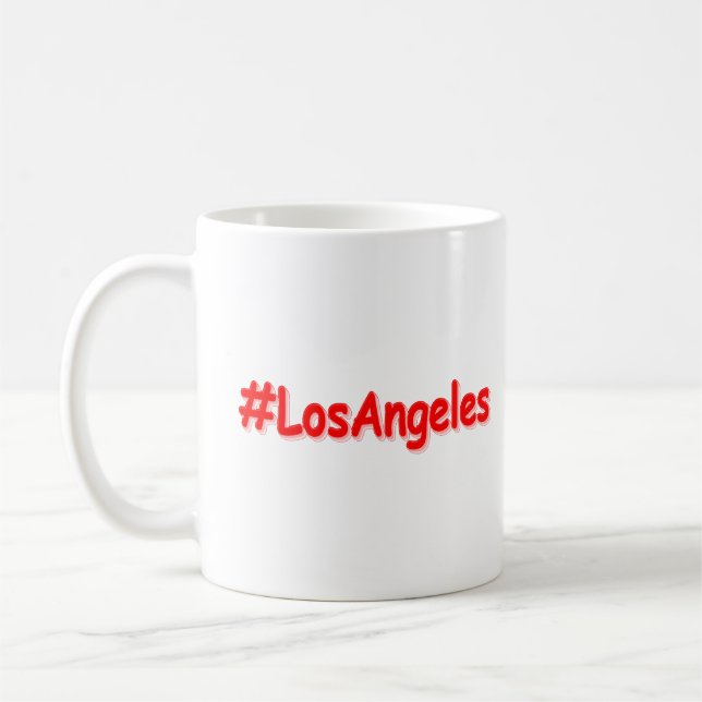 "#LosAngeles" Cute Design. Köp nu Kaffemugg (Vänster)