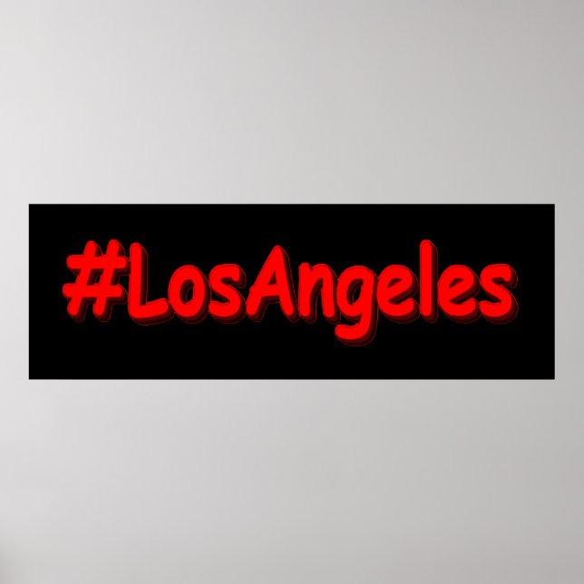 "#LosAngeles" Cute Design. Köp nu Poster (Framsidan)