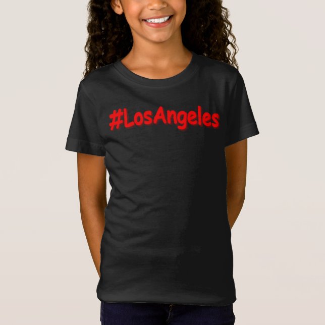 "#LosAngeles" Cute Design. Köp nu T Shirt (Framsida)