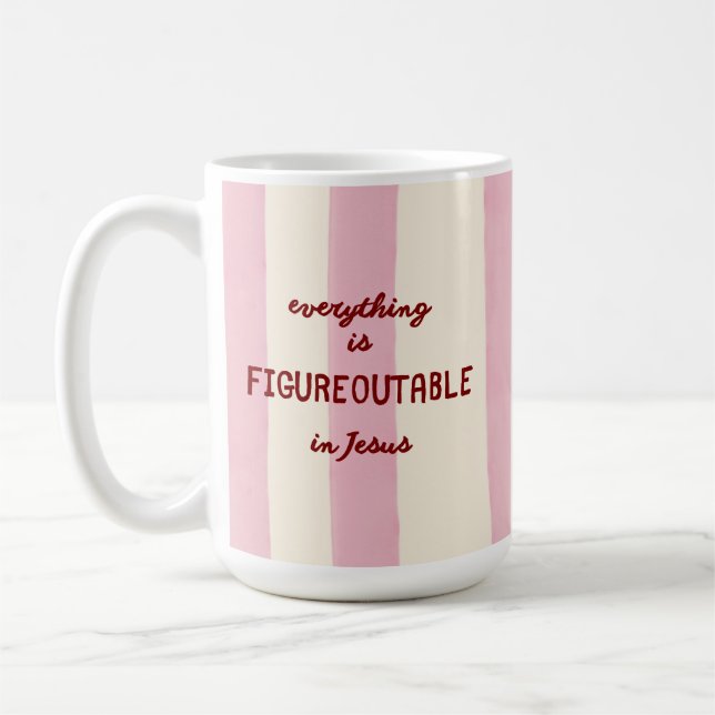 Lösbart i Jesus Kristet Sött Uppmuntrande Kaffemugg (Vänster)