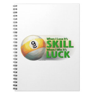 Lose Skill Win Tur 9 Boll Anteckningsbok Med Spiral
