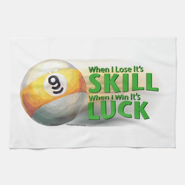 Lose Skill Win Tur 9 Boll Kökshandduk (Horisontell)