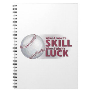 Lose Skill Win Tur Baseball Anteckningsbok