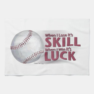 Lose Skill Win Tur Baseball Kökshandduk
