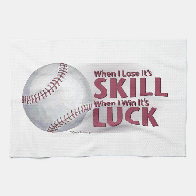 Lose Skill Win Tur Baseball Kökshandduk (Horisontell)