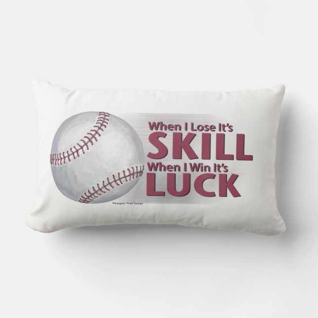 Lose Skill Win Tur Baseball Lumbarkudde (Framsida)
