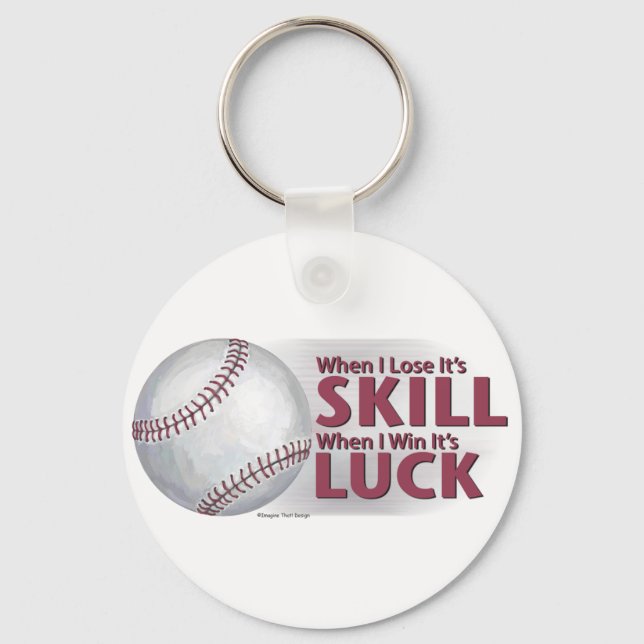 Lose Skill Win Tur Baseball Nyckelring (Framsida)