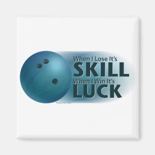 Lose Skill Win Tur Bowling Blue Magnet