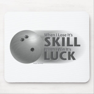 Lose Skill Win Tur Bowling Grått Musmatta