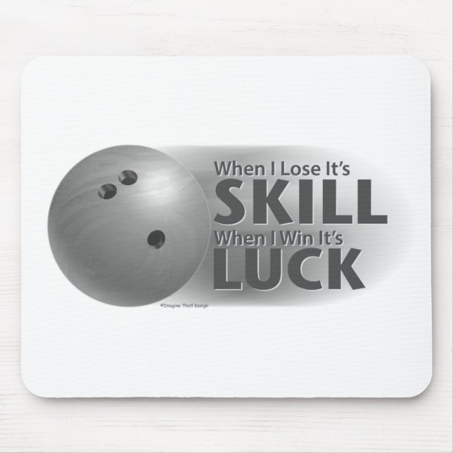 Lose Skill Win Tur Bowling Grått Musmatta (Framsidan)