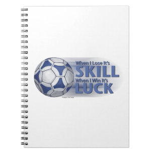 Lose Skill Win Tur Futbal Anteckningsbok Med Spiral