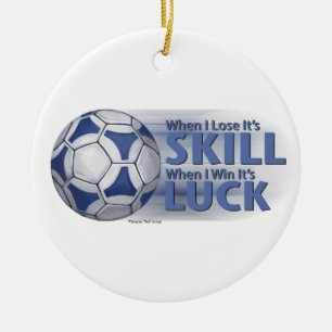 Lose Skill Win Tur Futbal Julgransprydnad Keramik