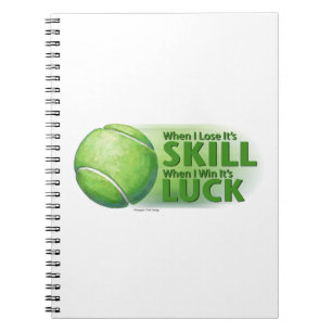 Lose Skill Win Tur Tennis Boll Anteckningsbok