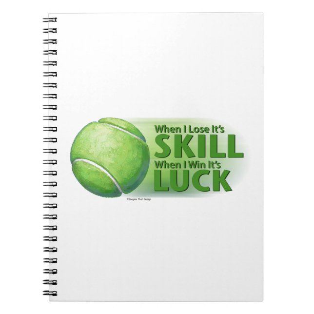 Lose Skill Win Tur Tennis Boll Anteckningsbok (Framsidan)