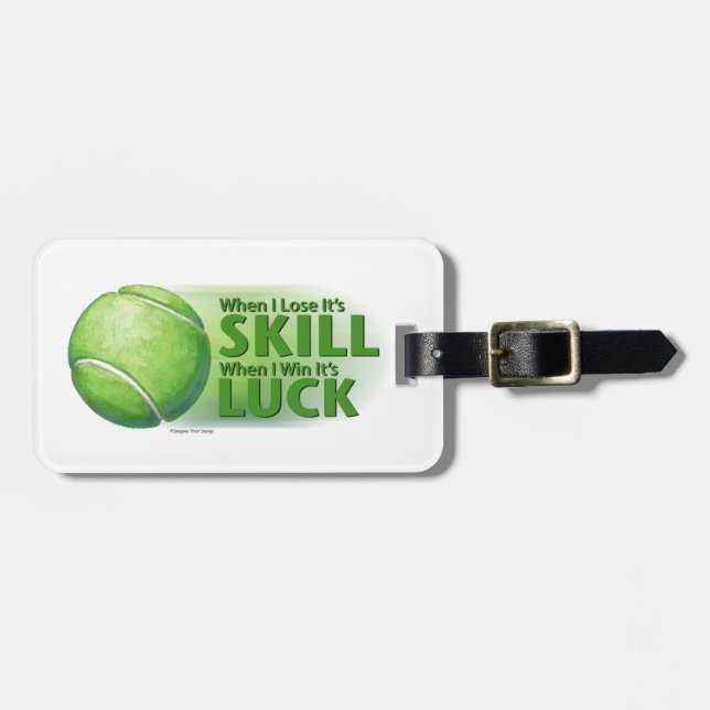 Lose Skill Win Tur Tennis Boll Bagagebricka (Horisontell Framsida)