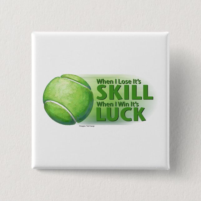 Lose Skill Win Tur Tennis Boll Knapp (Framsida)