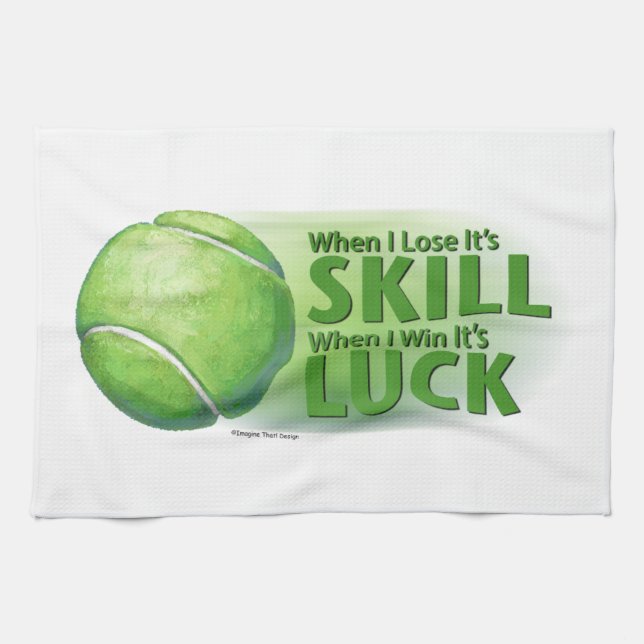 Lose Skill Win Tur Tennis Boll Kökshandduk (Horisontell)