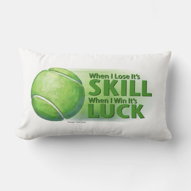 Lose Skill Win Tur Tennis Boll Lumbarkudde (Framsida)