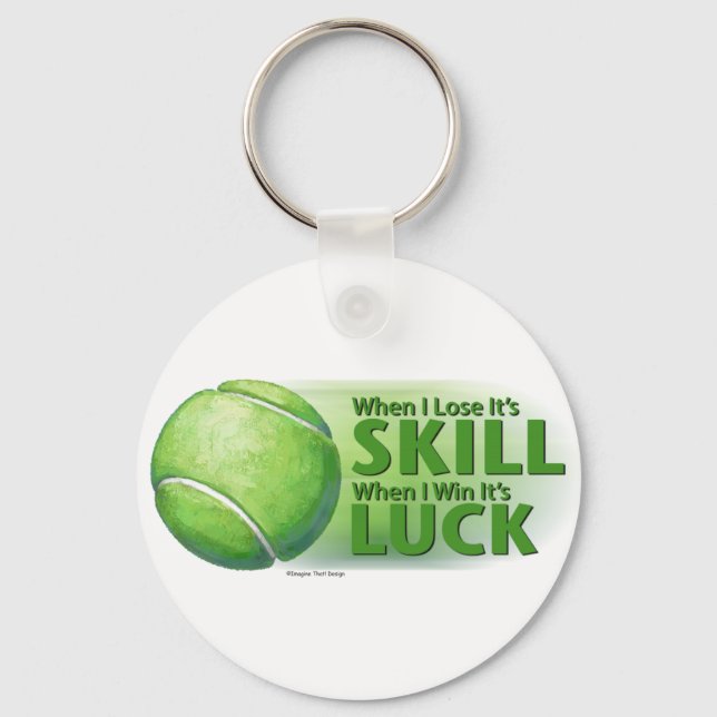 Lose Skill Win Tur Tennis Boll Nyckelring (Framsida)