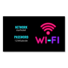 Lösenord för WiFi-nätverk Magnetiska Visitkort