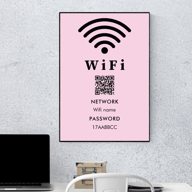 Lösenord för WiFi QR-kod | Sök efter Rosa Poster (Skapare uppladdad)