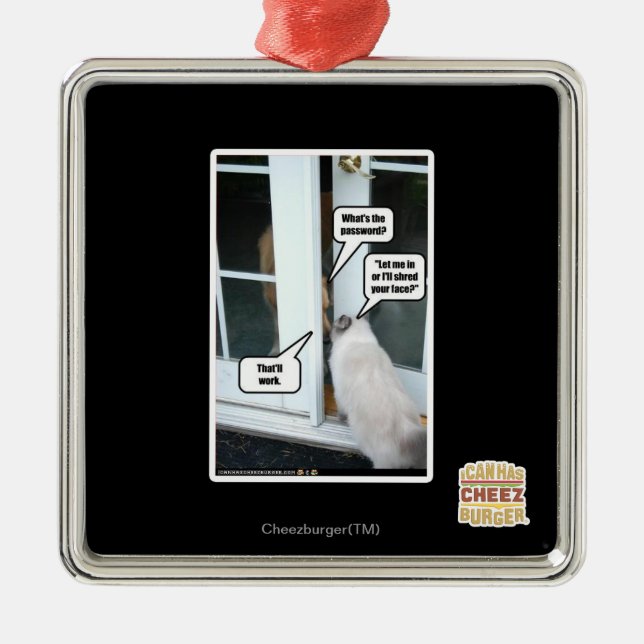 Lösenord Julgransprydnad Metall (Framsidan)