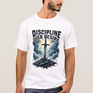 Lösenord och storm Tee - "Discipline over Desire"