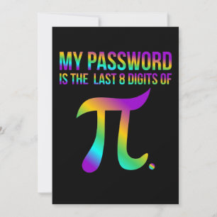 Lösenord Pi Math Teacher Mathematics Math Student Tack Kort