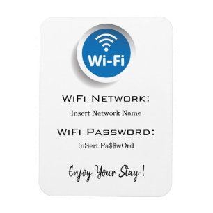 lösenordsinformation för WiFi-nätverk Magnet