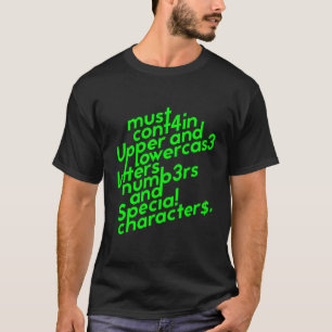 Lösenordskrav T Shirt