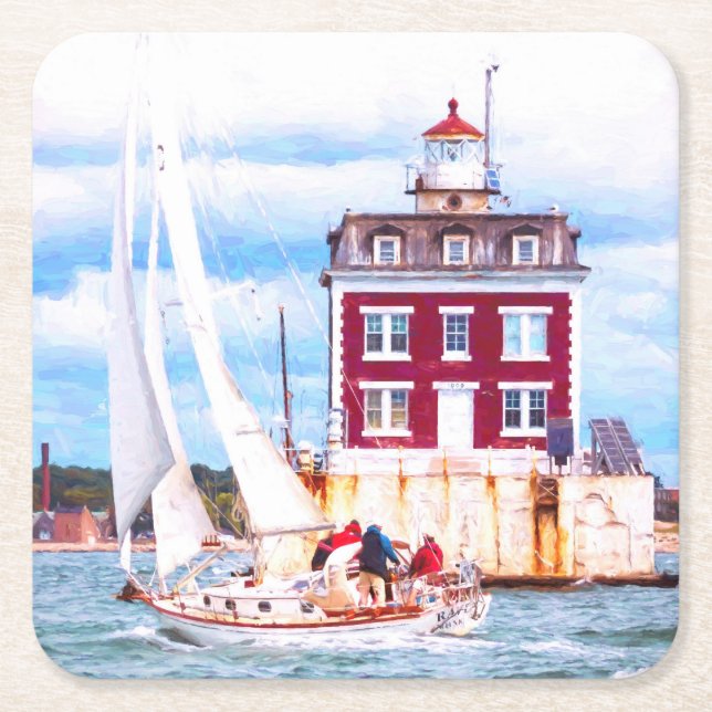 Lösenordsljus Underlägg Papper Kvadrat (Framsidan)