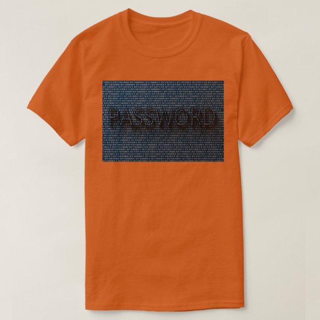 Lösenordsskyddad text t shirt (Design framsida)