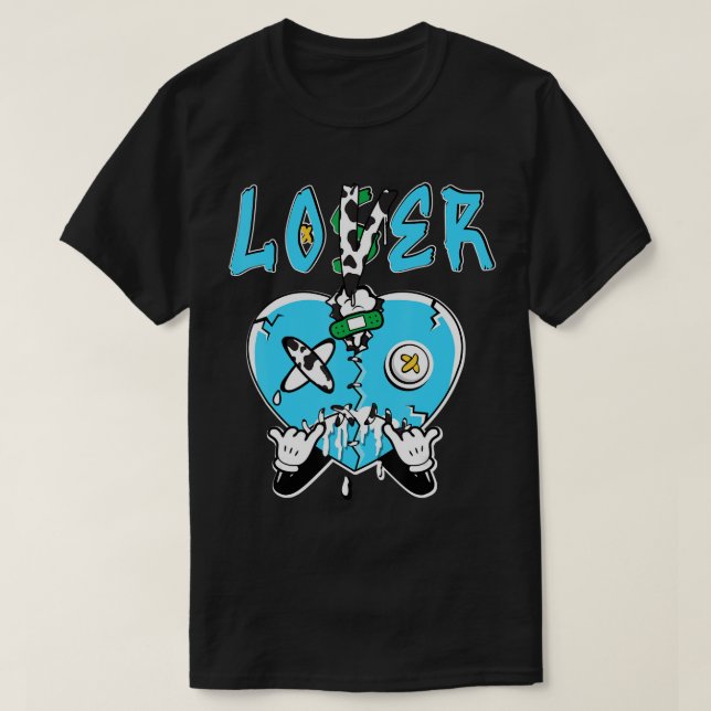Loser Älskare Heart-droppchunky Dunky Matching T T Shirt (Design framsida)