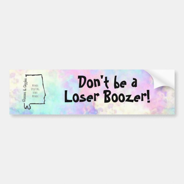 Loser Boozer Bumper Sticker Bildekal (Framsidan)