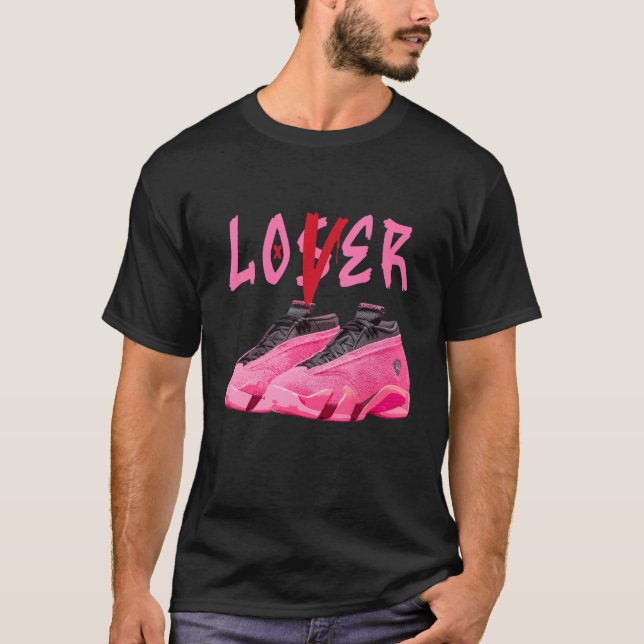 Loser Drip Shoes Sneaker Match 14 Shocking Rosa T Shirt (Framsida)