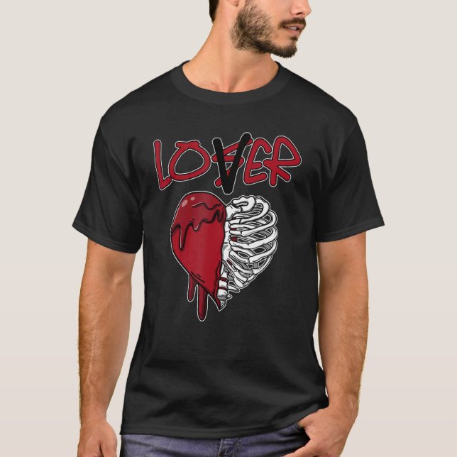 Loser  Dripping Heart Heritage 1s Matching T Shirt (Framsida)