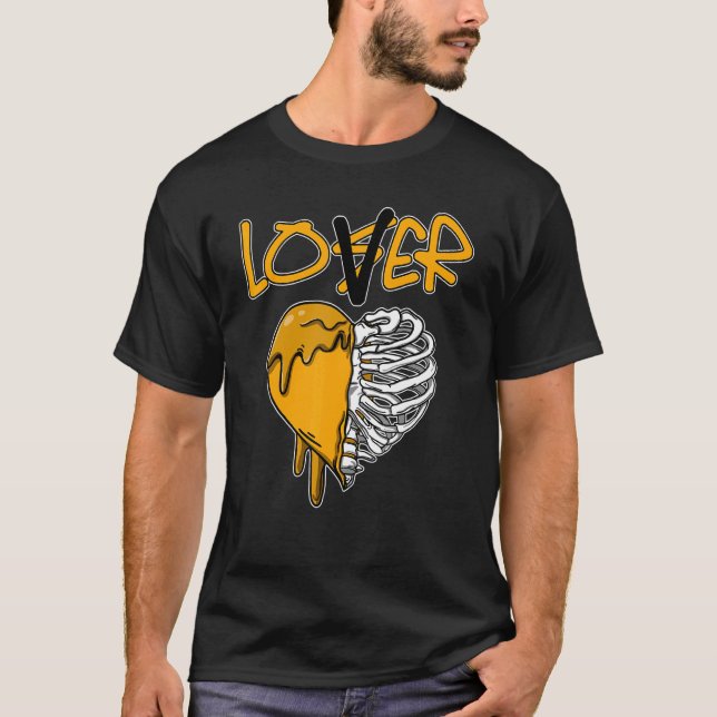 Loser  Dripping Heart OG Yellow Toe 1s Matching T Shirt (Framsida)