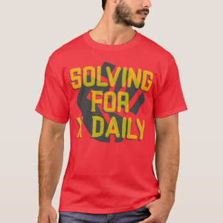 Löser För X Daglig Algebra Matheachershirt tjej T Shirt