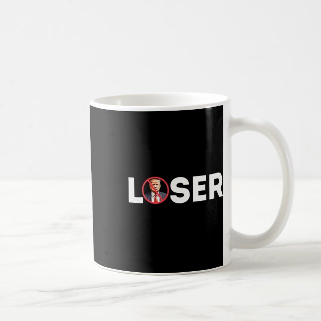 Loser Funny Anti-trump 2024 Loser Inte igen Kamala Kaffemugg (Höger)