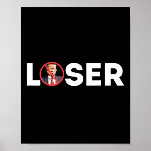 Loser Funny Anti-trump 2024 Loser Inte igen Kamala Poster