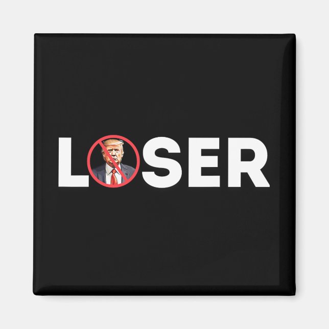 Loser Funny Anti-trump 2024 Loser Not Again Kamala Magnet (Framsidan)