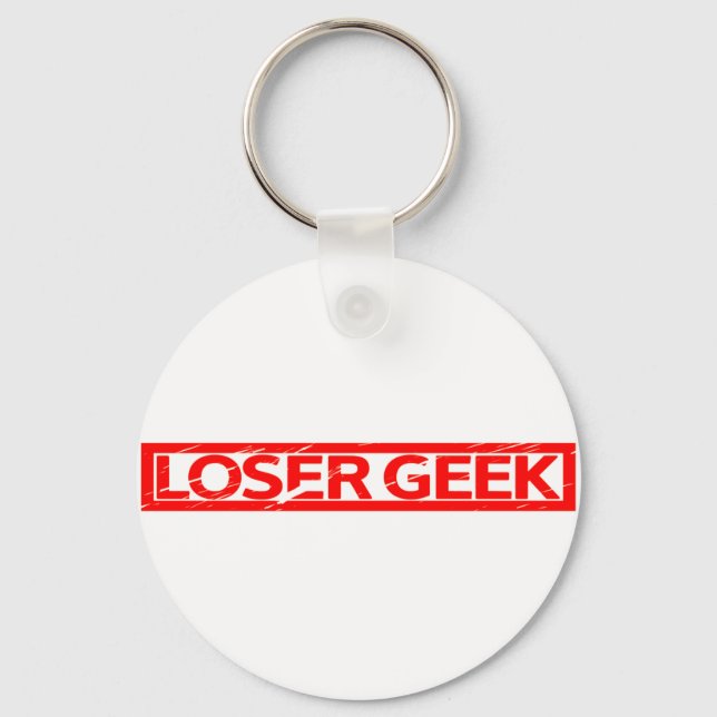 Loser Geek Frimärke Nyckelring (Framsida)