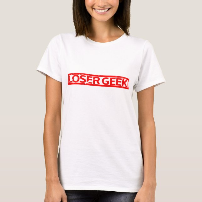 Loser Geek Frimärke T Shirt (Framsida)