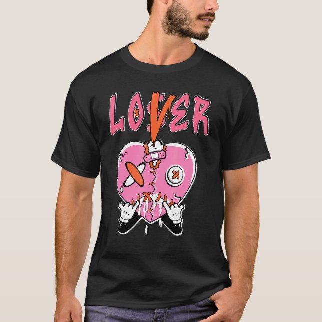 Loser  Heart Dripping GS Pinksicle 5s Matching T Shirt (Framsida)