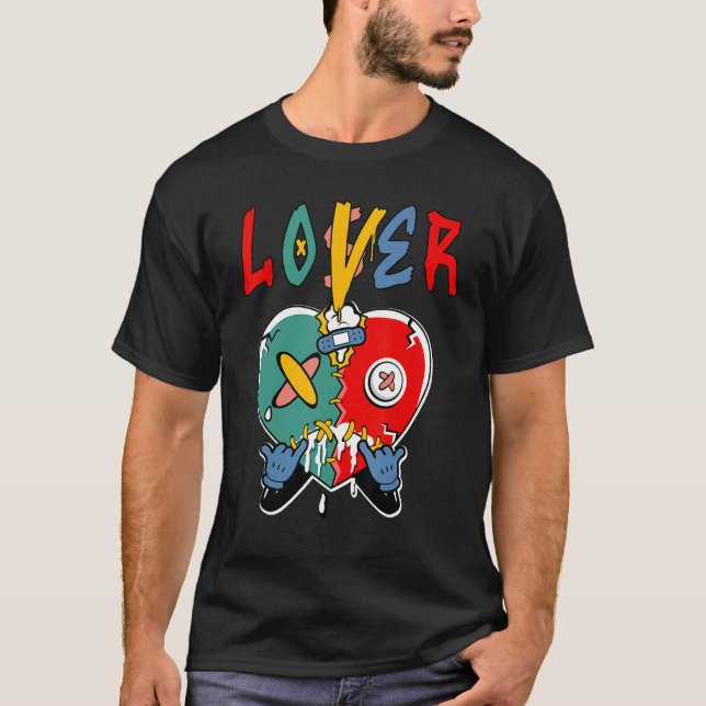 Loser  Heart Dripping Multi 1s Matching T Shirt (Framsida)